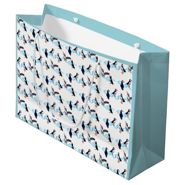 Sac cadeau fête des macareux (Devant Angle)