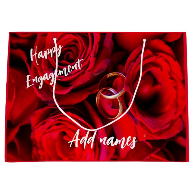 Sac cadeau Fiançailles customisé (Devant)