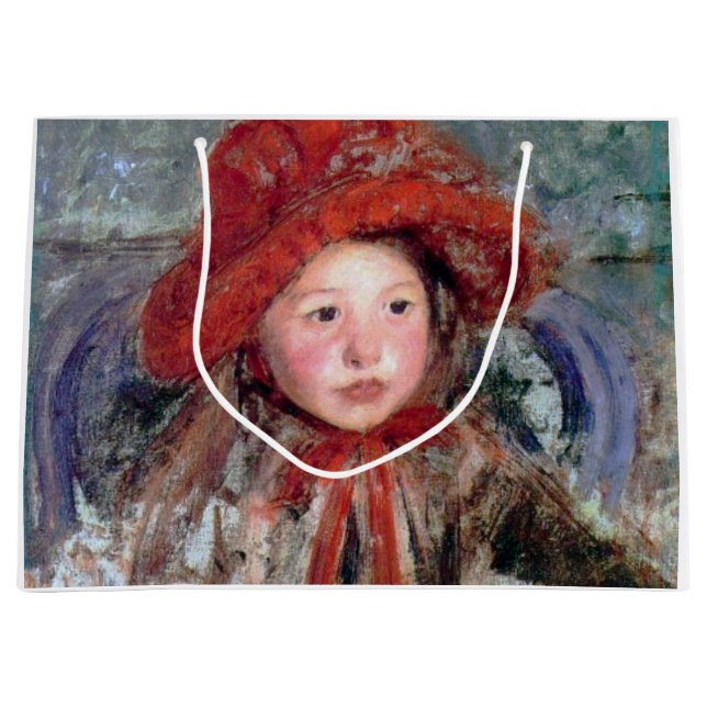 Sac Cadeau Fille dans un grand Casquette rouge, Mary Cassatt (Devant)