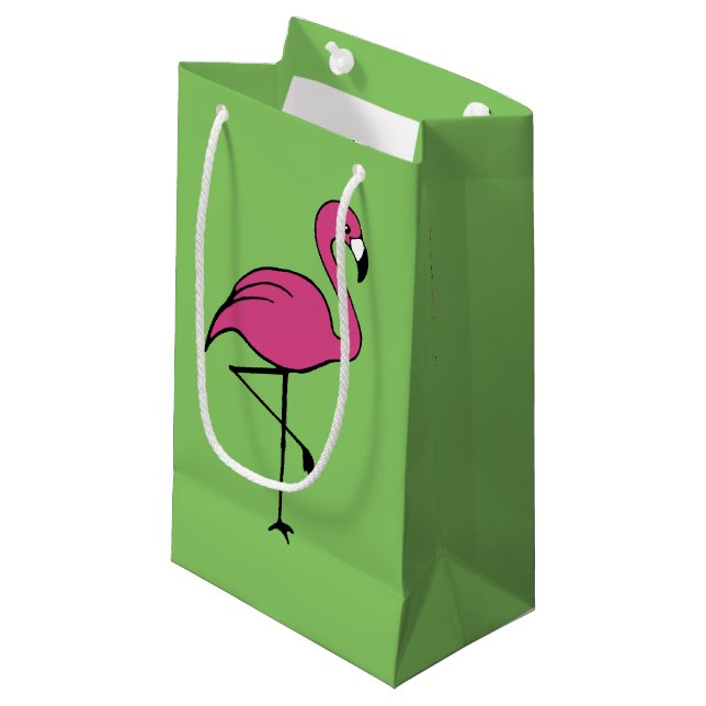 Sac cadeau flamant rose (Devant Angle)