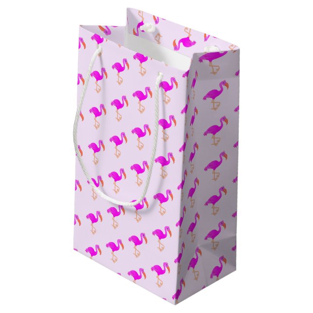 Sac cadeau Flamant rose rose (Dos Angle)
