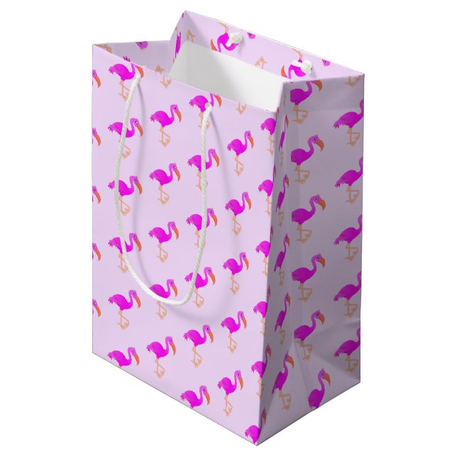 Sac cadeau Flamant rose rose (Devant Angle)