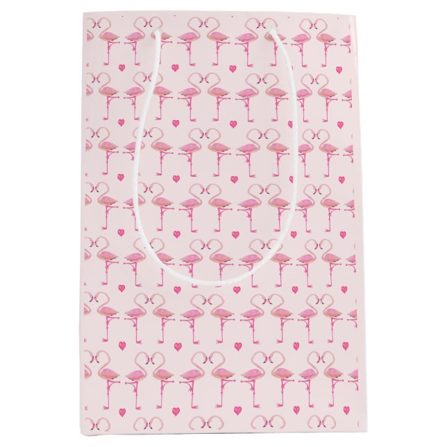Sac cadeau flamants roses (Devant)