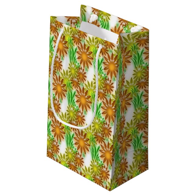 Sac cadeau - Fleurs néon 3D (Dos Angle)