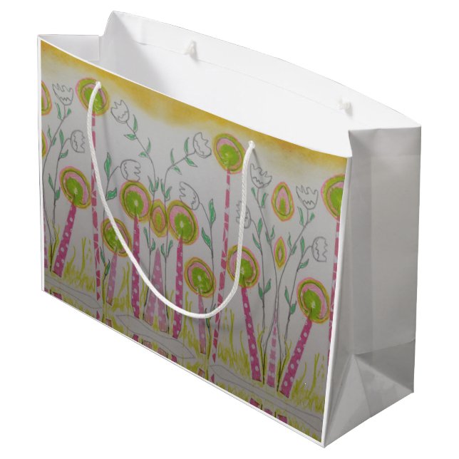 Sac cadeau Fleurs Whimsical (Dos Angle)