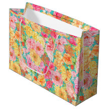 Sac cadeau floral