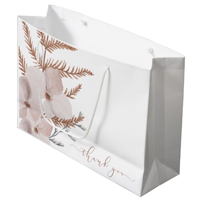 Sac cadeau floral aquarelle bohème (Devant Angle)