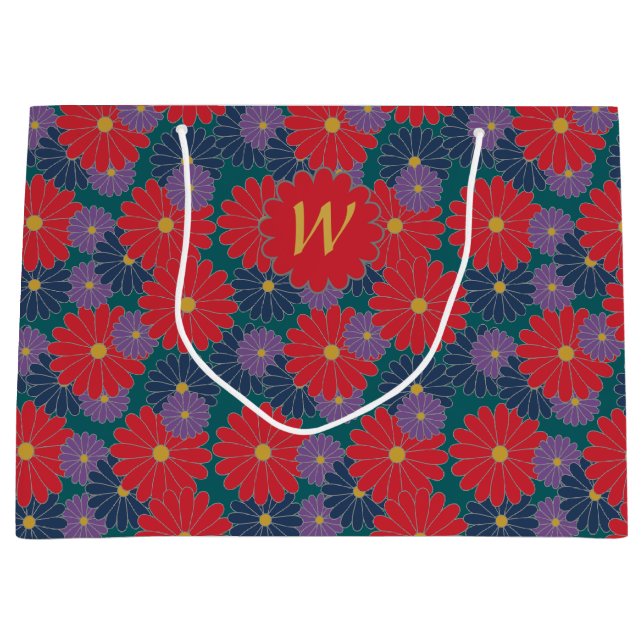 Sac cadeau floral de automne Splashy (Devant)