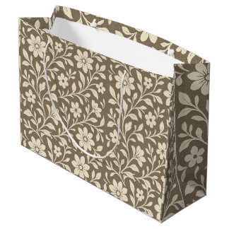 Sac cadeau floral élégant vintage