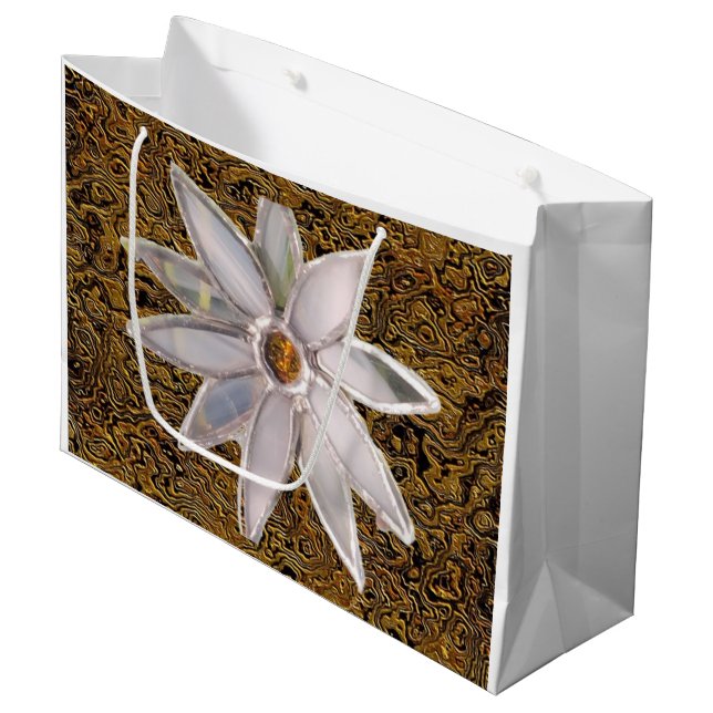 Sac cadeau "Floral on Display" (grand) (Devant Angle)