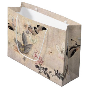 Sac Cadeau Floral Papillon Vintage