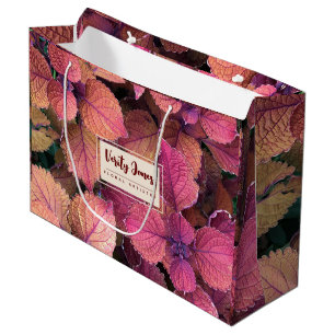 Sac cadeau floral personnalisable