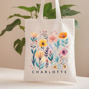 Sac Cadeau Floral Personnalisé pour Maman, Cadeau