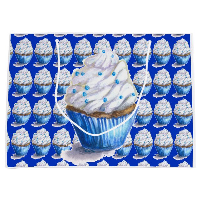 Sac cadeau Fun Blue Velvet Cupcake (Devant)