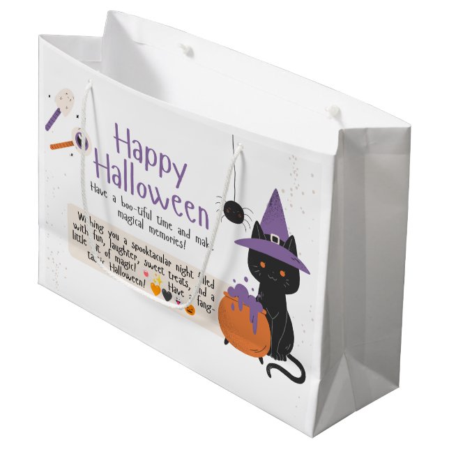 🎃 Sac cadeau géant Halloween effrayant (Devant Angle)