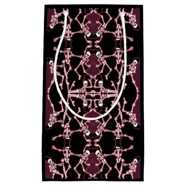 Sac cadeau Ghoulish Dancing Skeletons (Devant)