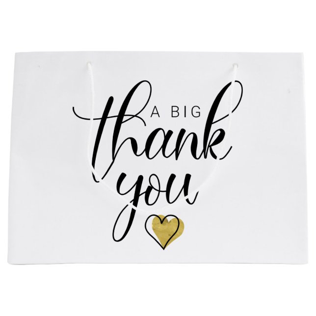 Sac Cadeau Gold Un Grand Merci Grâce À Clipart Merci Et À (Devant)