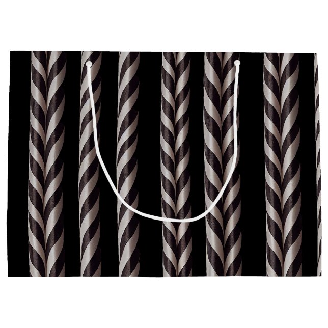 Sac cadeau Gothmas Sucre de canne blanc et noir (Dos)