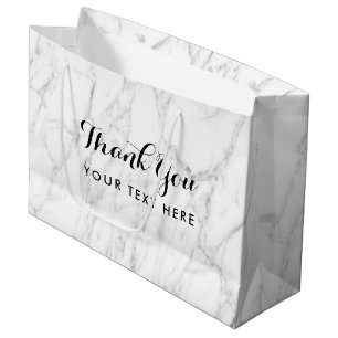 Sac Cadeau Grand chic brillant marbre blanc en pierre
