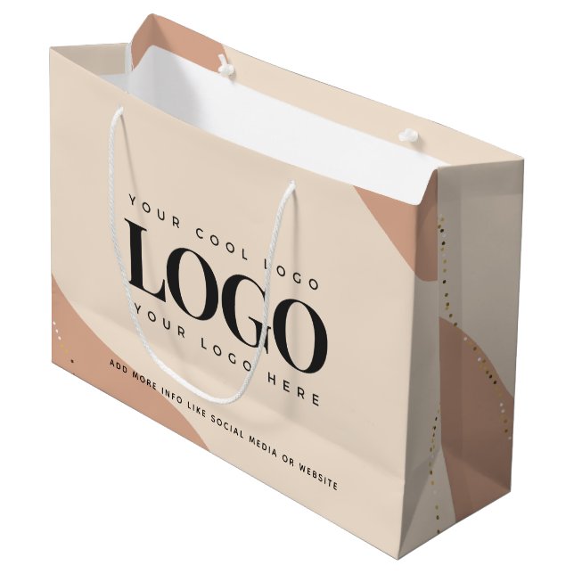 Sac Cadeau Grand Format avec Logo Personnalisé et  (Devant Angle)