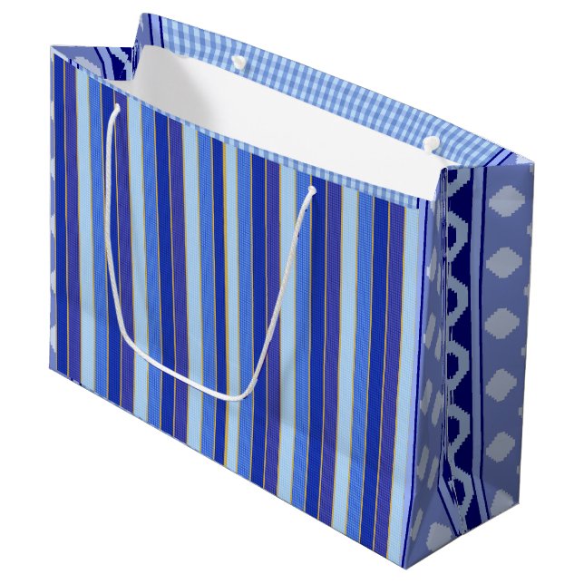 Sac cadeau grand format Bl&G VStripe Smile Tile (Devant Angle)