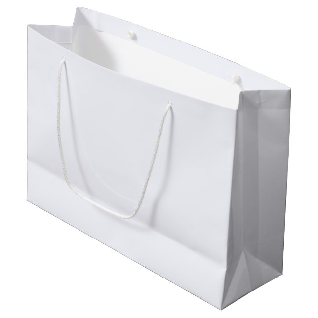 Sac cadeau grand format blanc fantôme (Devant Angle)