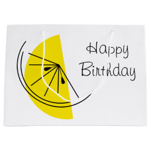 Sac cadeau grand format Citrus Lemon Joyeux Annive