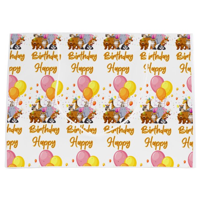 Sac Cadeau Grand Format Collection Animal Annivers (Devant)