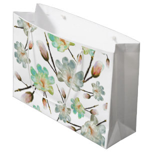 Sac cadeau grand format Magnolia Pattern