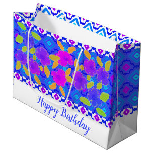 Sac cadeau grand format papier clair et coloré