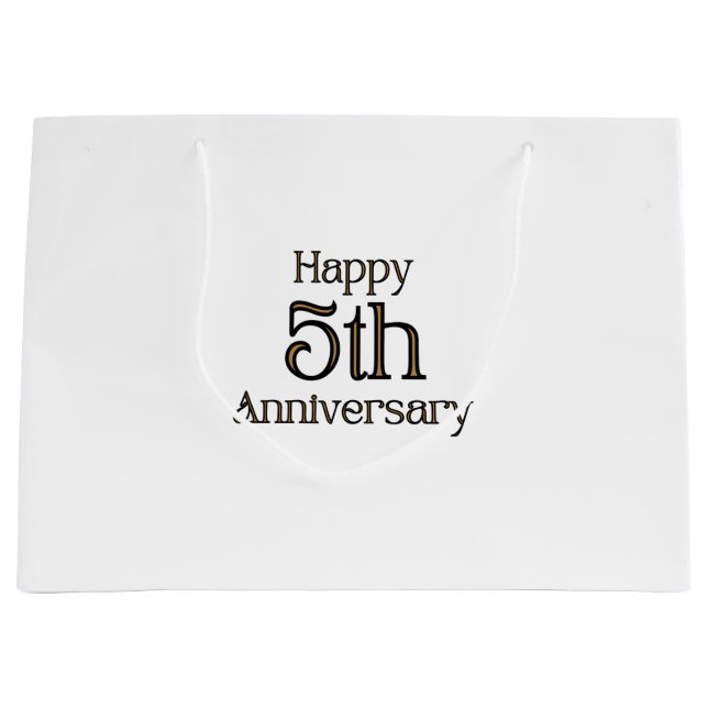 Sac Cadeau Grand Format pour 5ème Anniversaire de  (Devant)