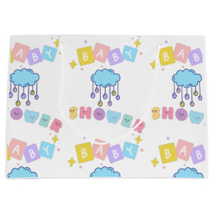 Sac cadeau grand format pour Baby Shower