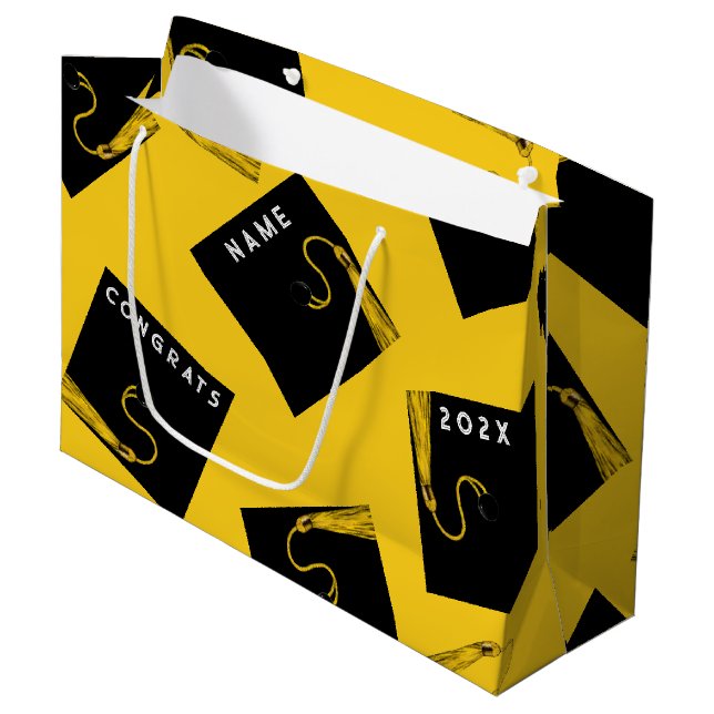 Sac cadeau grand format pour la remise de diplômes (Devant Angle)