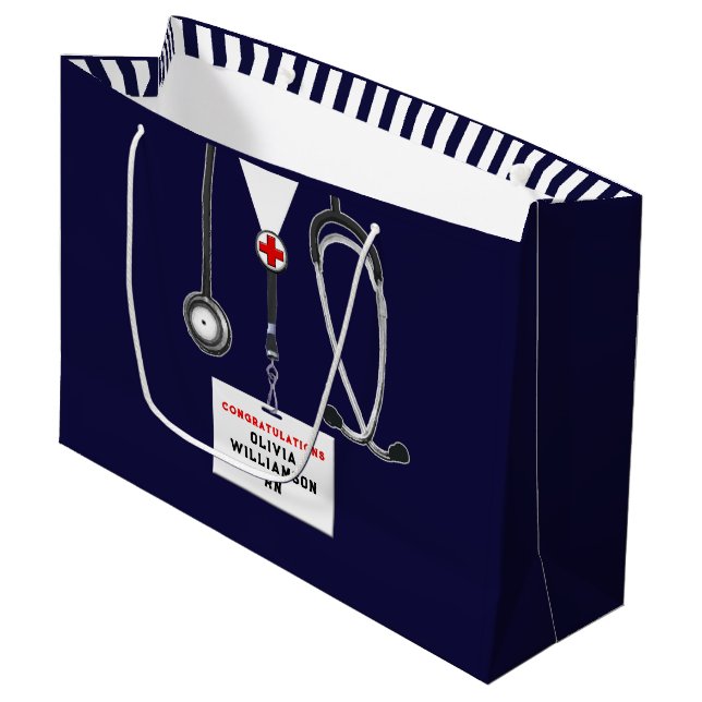 Sac Cadeau Grand Format pour la Remise des Diplôme (Devant Angle)