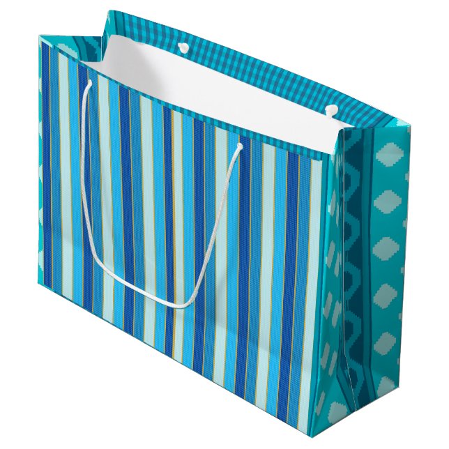 Sac cadeau grand format T&G VStripe Smile Tile (Devant Angle)