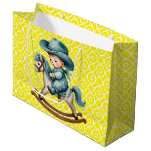 Sac cadeau grand format Western Baby Cowboy