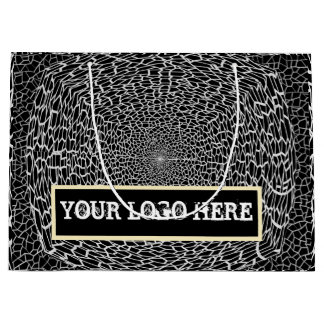 SAC CADEAU GRAND MODÈLE OR NOIR ARGENTÉ