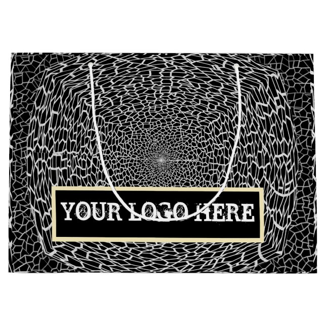 SAC CADEAU GRAND MODÈLE OR NOIR ARGENTÉ (Devant)