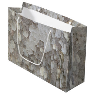 Sac cadeau grand motif écorce d'arbre
