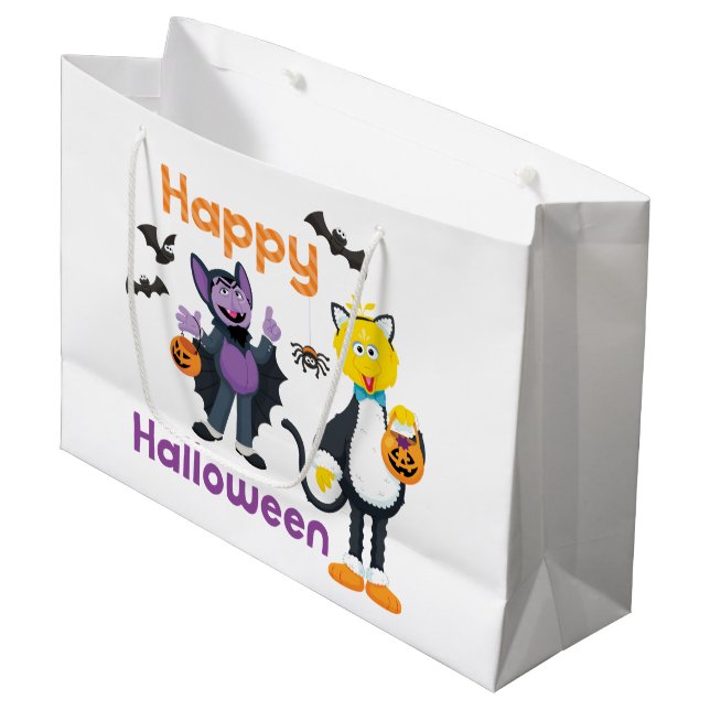 Sac Cadeau Grand oiseau et nombre | Joyeux Halloween (Devant Angle)