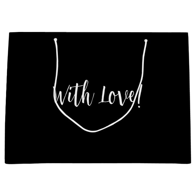 Sac Cadeau Grand sac-cadeau noir (Devant)