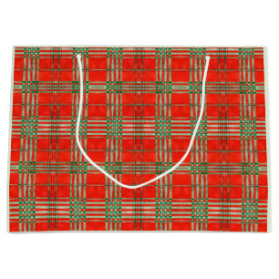 Sac Cadeau Grand TARTAN ROUGE SCOTT