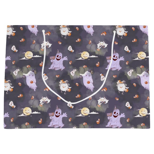 Sac cadeau Halloween Éffrayant Ghosts (Devant)