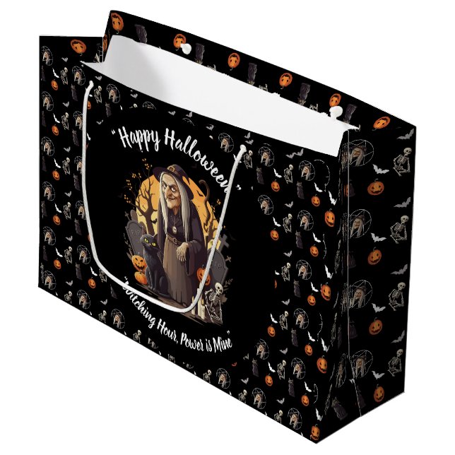 Sac cadeau Halloween sorcière éffrayante 🎃 🧙 ‍ ♀ (Devant Angle)