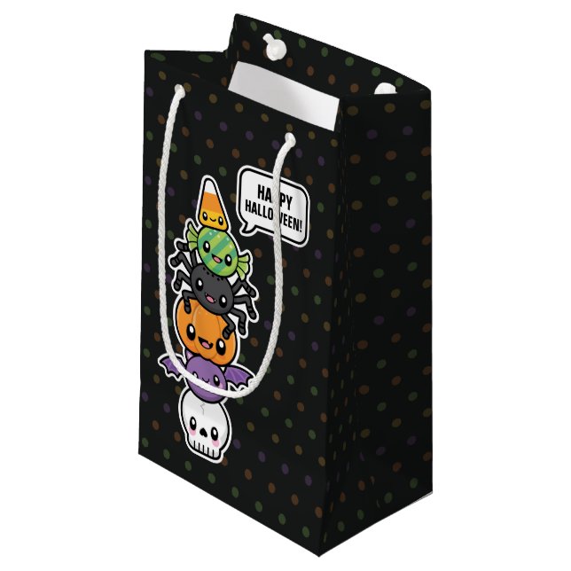 Sac cadeau Halloween Traitements (Devant Angle)