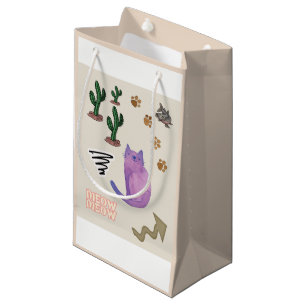Sac cadeau Happy Chat Poisson Cactus Poissons Meow