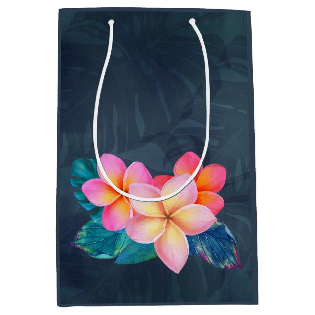 Sac cadeau Hawaiian Sunrise Plumeria Tall (Devant)