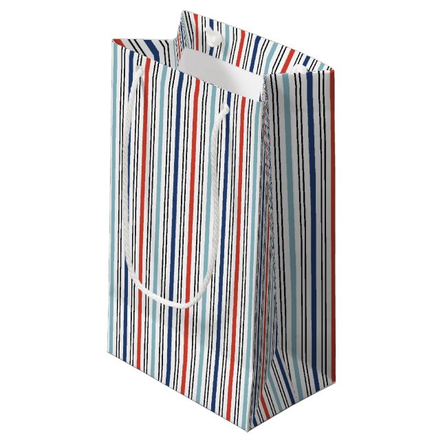 Sac cadeau Holiday Modern Stripes (Devant Angle)