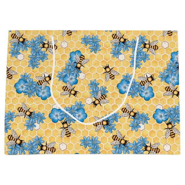 Sac cadeau Honeycomb Bees Honey (Devant)