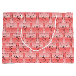 Sac Cadeau Horizontal Corail Beauté Fluide